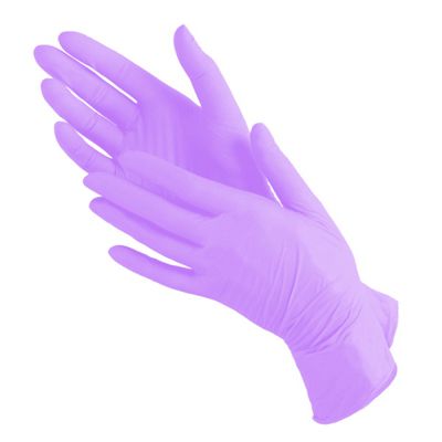 Перчатки медицинские смотровые раз. XL н/ст сиреневые (100/1000)