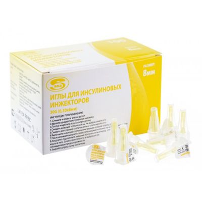 Игла для инсулиновых инжекторов 30G 0,30х8 мм