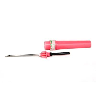 Игла двусторонняя к вакуумным пробиркам, 1,2*38мм., 18G*1 1/2, розовая